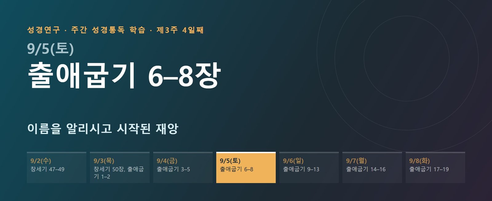 출애굽기 6–8장 성경통독 해설 — 이름을 알리시고 시작된 재앙 (제3주 4일째)