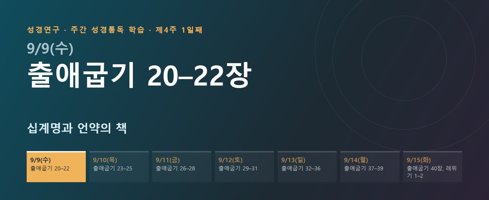 출애굽기 20–22장 성경통독 해설 — 십계명과 언약의 책 (제4주 1일째)
